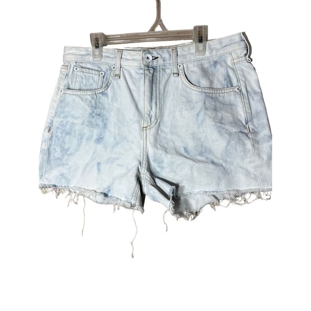 Rag & Bone Dre Low Rise Denim Cutoff Short Tie Dye Blue Women's Size 27‎